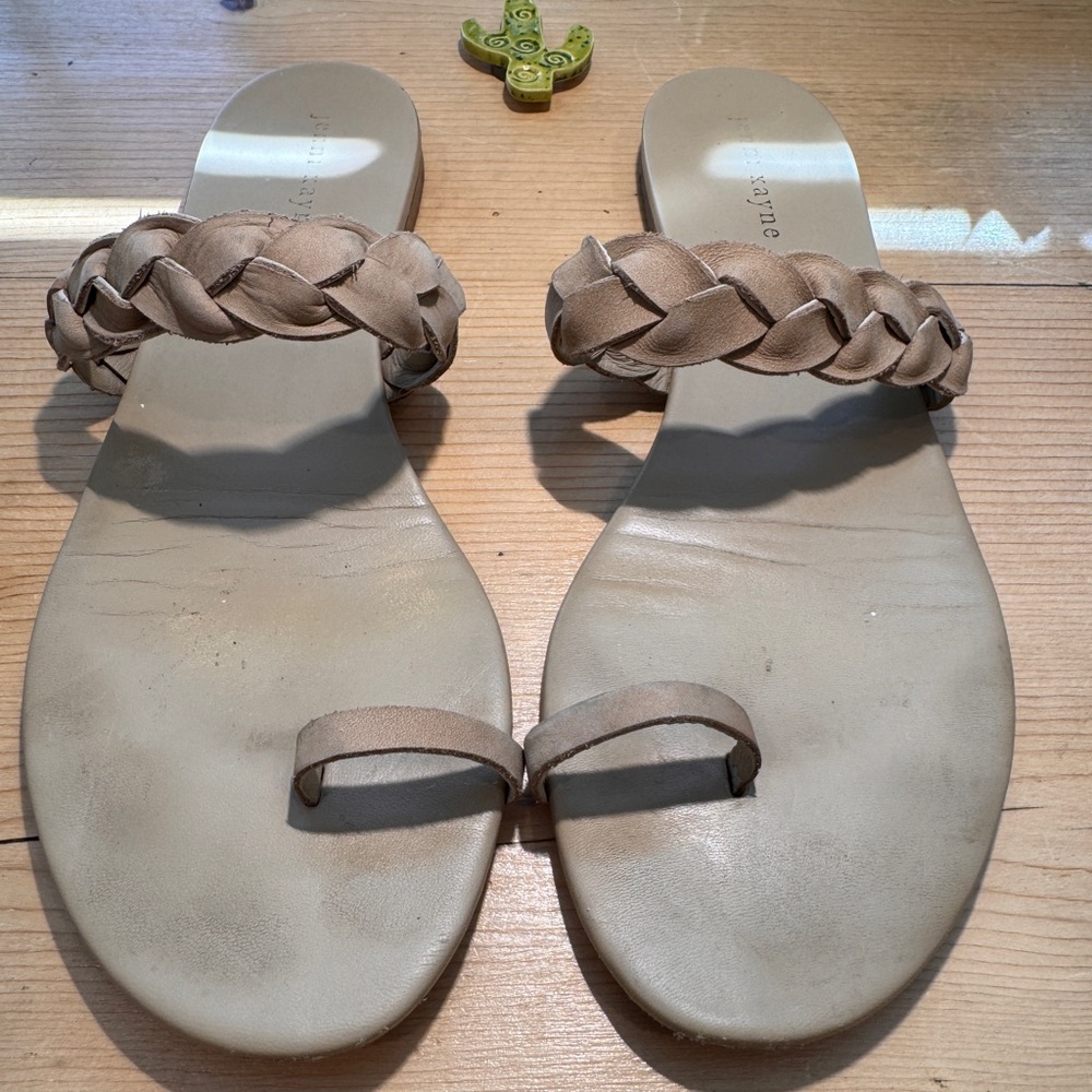 Jenni Kayne Braided Leather Strap Sandals Tan Women 41 10 EUC - Picture 8 of 14